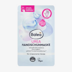 Balea urea hand mask packaging with branding and product details.