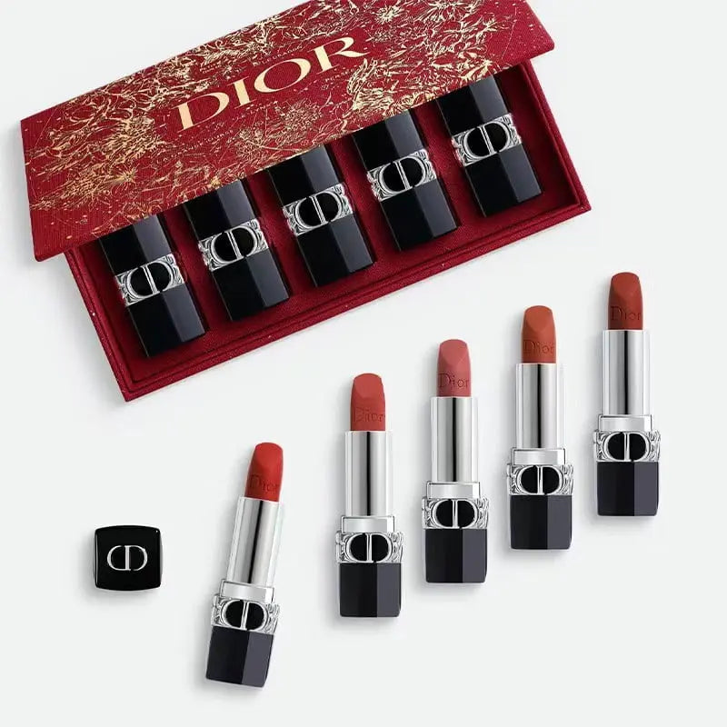 Coffret de 5 rouges à lèvres Christian DIOR Rouge