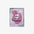 Balea hyaluronic acid eye pads packaging with floral decorations